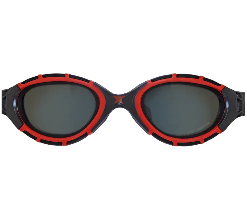 Zoggs Predator Flex Polarized Swim Goggles Red/Black-2